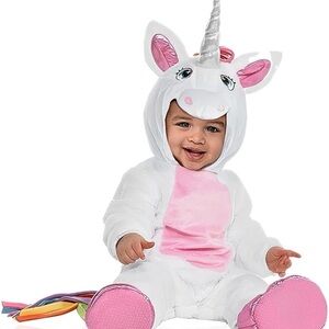 Adorable Unicorn Kids Costume - Pink and White 6-12 Months